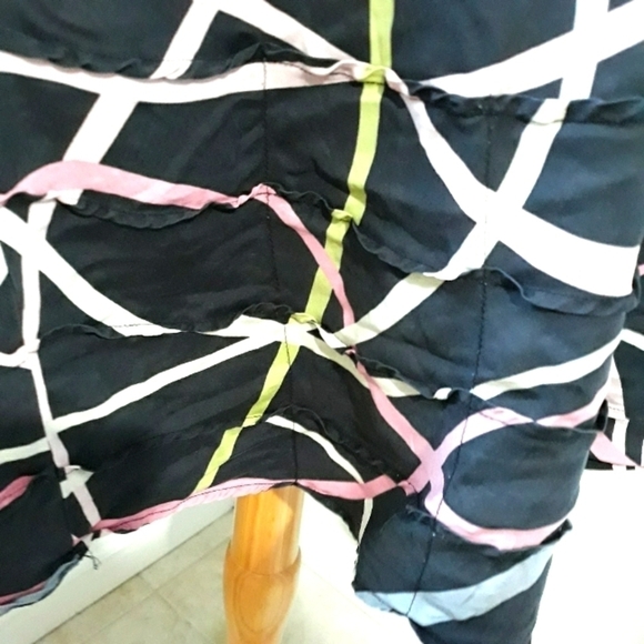 Susan Bristol silk lining black multicolor skirt size 10 - Picture 6 of 11